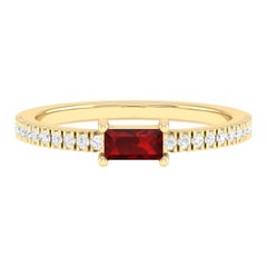 18 Karat Yellow Gold 0.4 Carat Ruby Infinity Band Ring