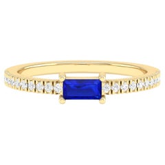 18 Karat Yellow Gold 0.4 Carat Sapphire Infinity Band Ring