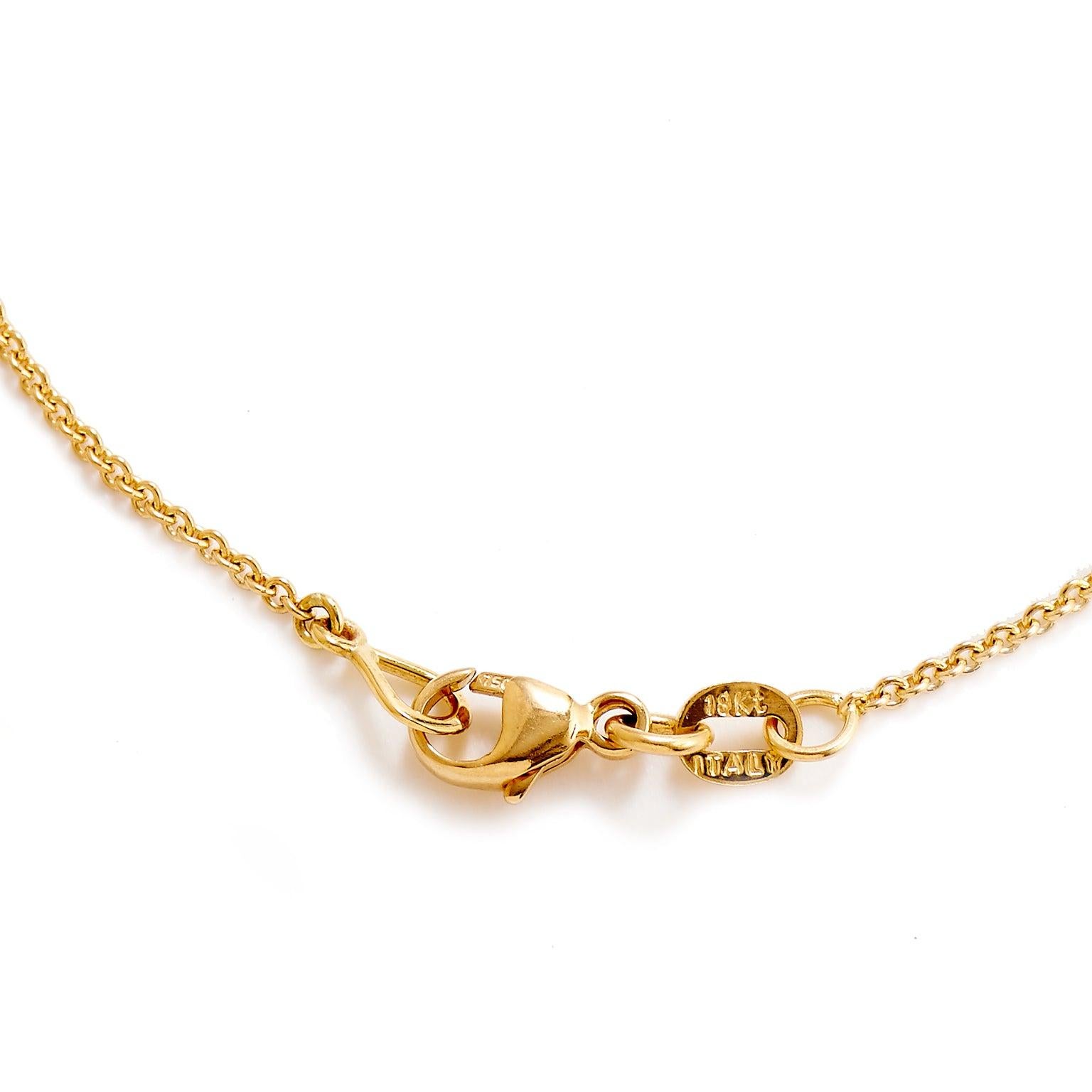 Round Cut 18 Karat Yellow Gold 0.43 Carat Diamond Pave Crescent Moon Pendant Necklace For Sale