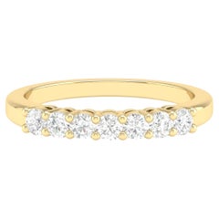 18 Karat Yellow Gold 0.5 Carat Diamond Infinity Band Ring