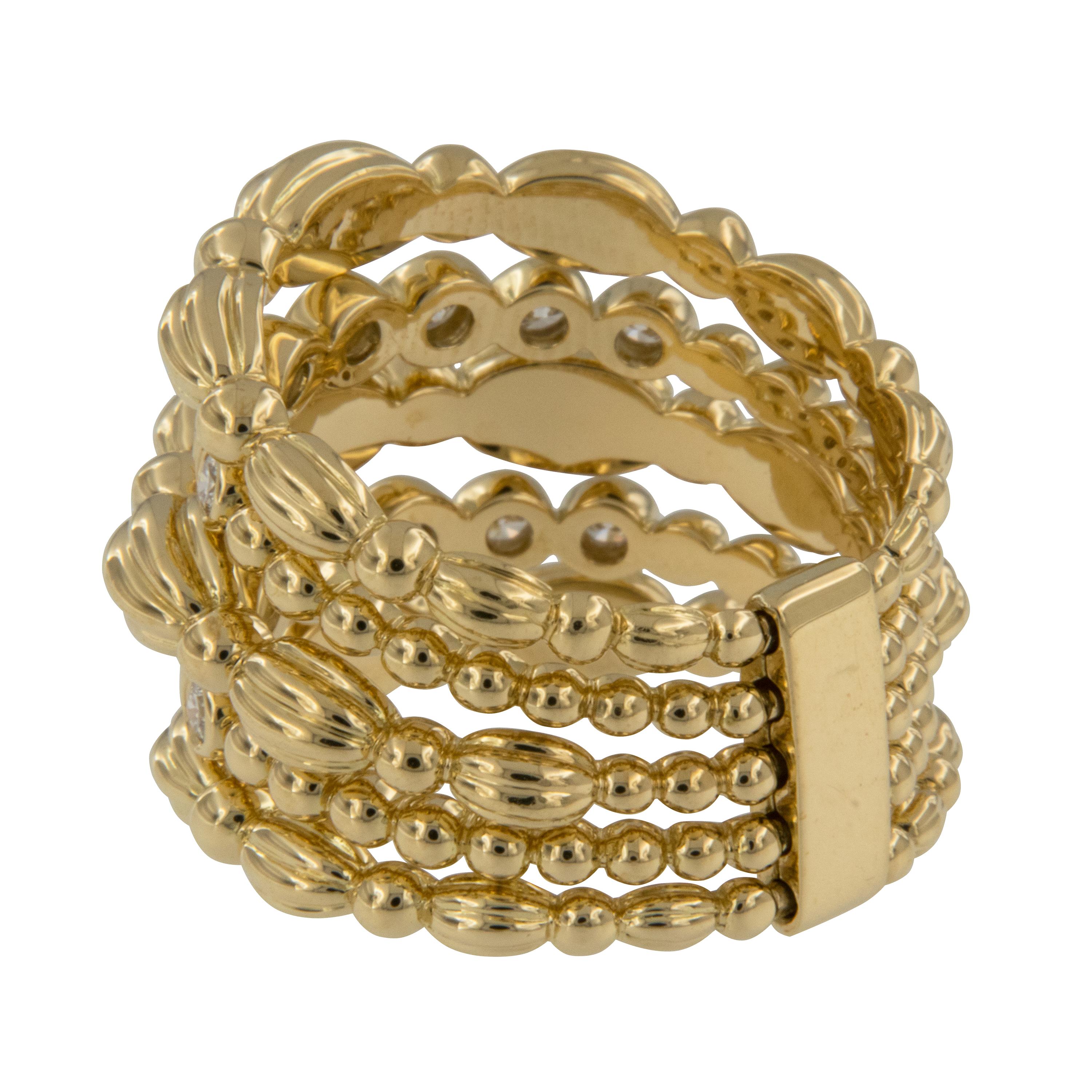 gumuchian - 18 karat 0.52 cttw nutmeg collection band ring diamond 18k gold