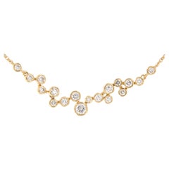 18 Karat Yellow Gold 0.69 Cttw. Diamond Bubbles Necklace