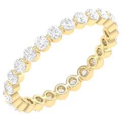 Bague à anneau Infinity en or jaune 18 carats avec diamants de 0,75 carat
