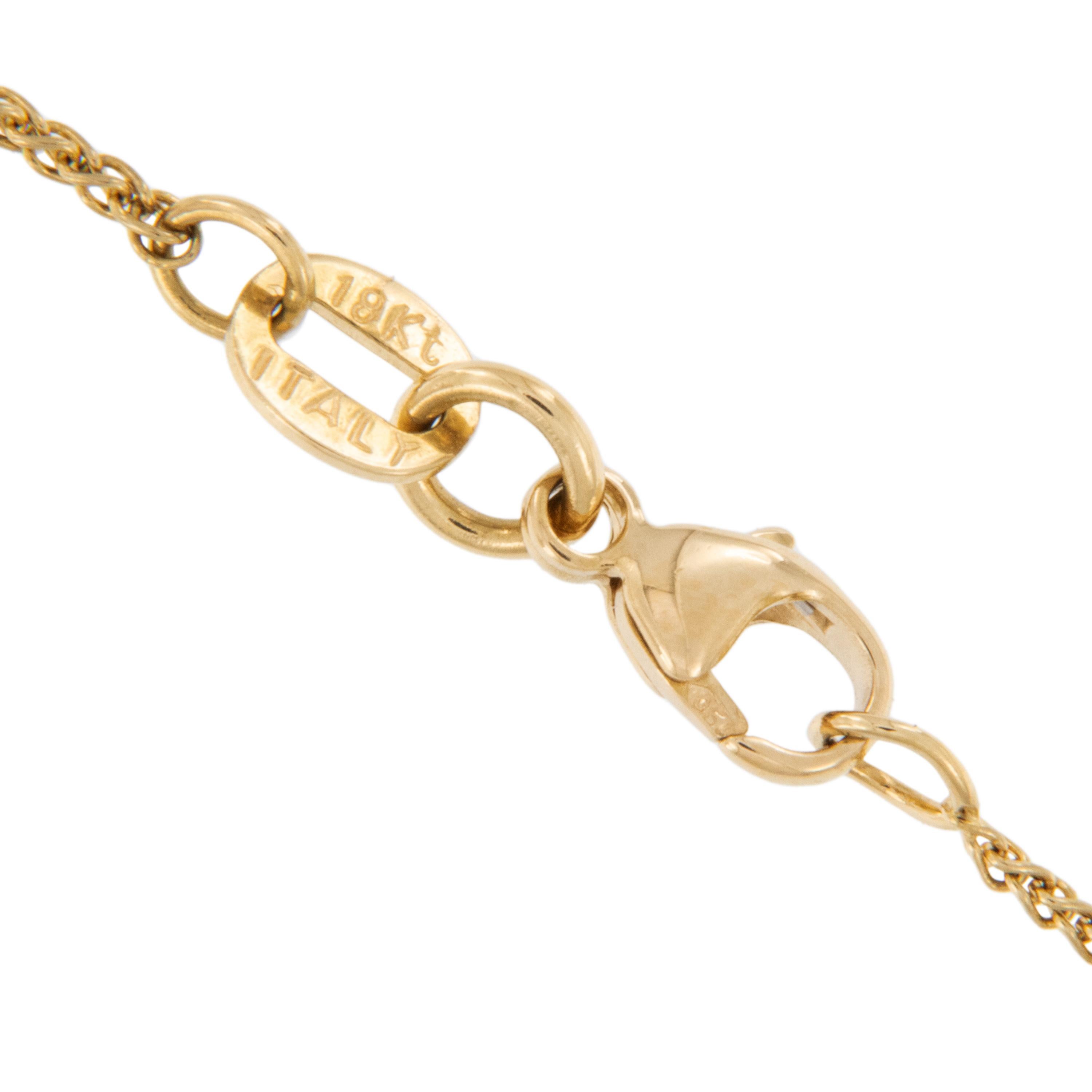 Round Cut 18 Karat Yellow Gold 0.82 Cttw VS Diamond Cross Pendant Necklace For Sale