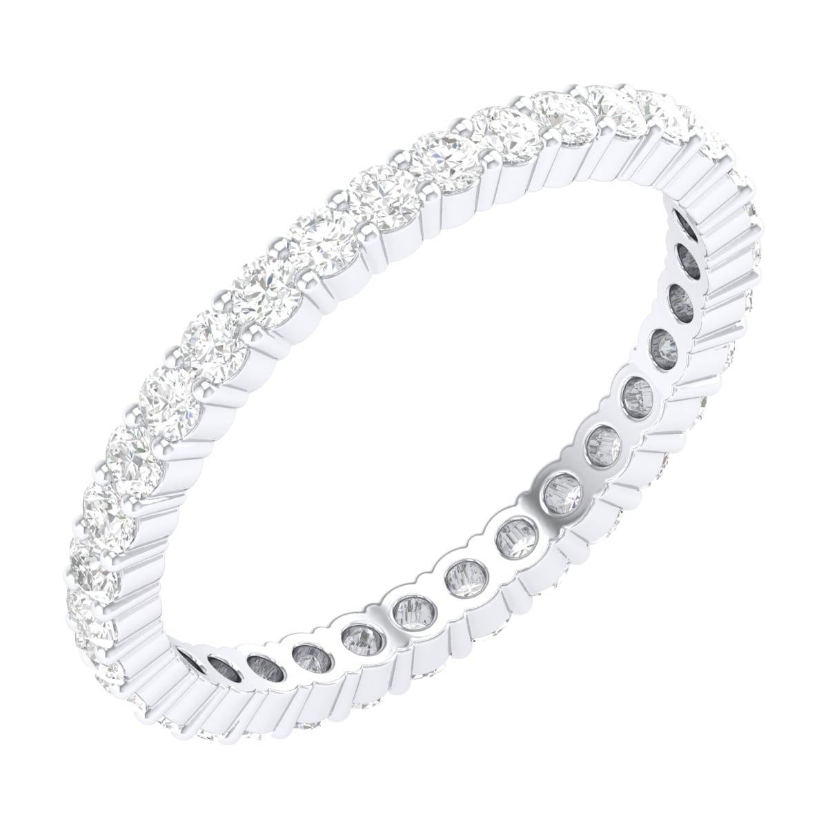 Anillo Eternidad Diamante 0,85 Quilates Oro Amarillo 18 Quilates Corte brillante en venta