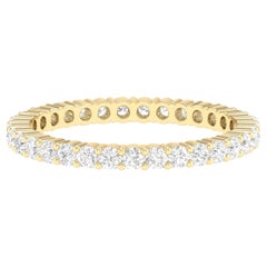 18 Karat Yellow Gold 0.85 Carat Diamond Eternity Ring