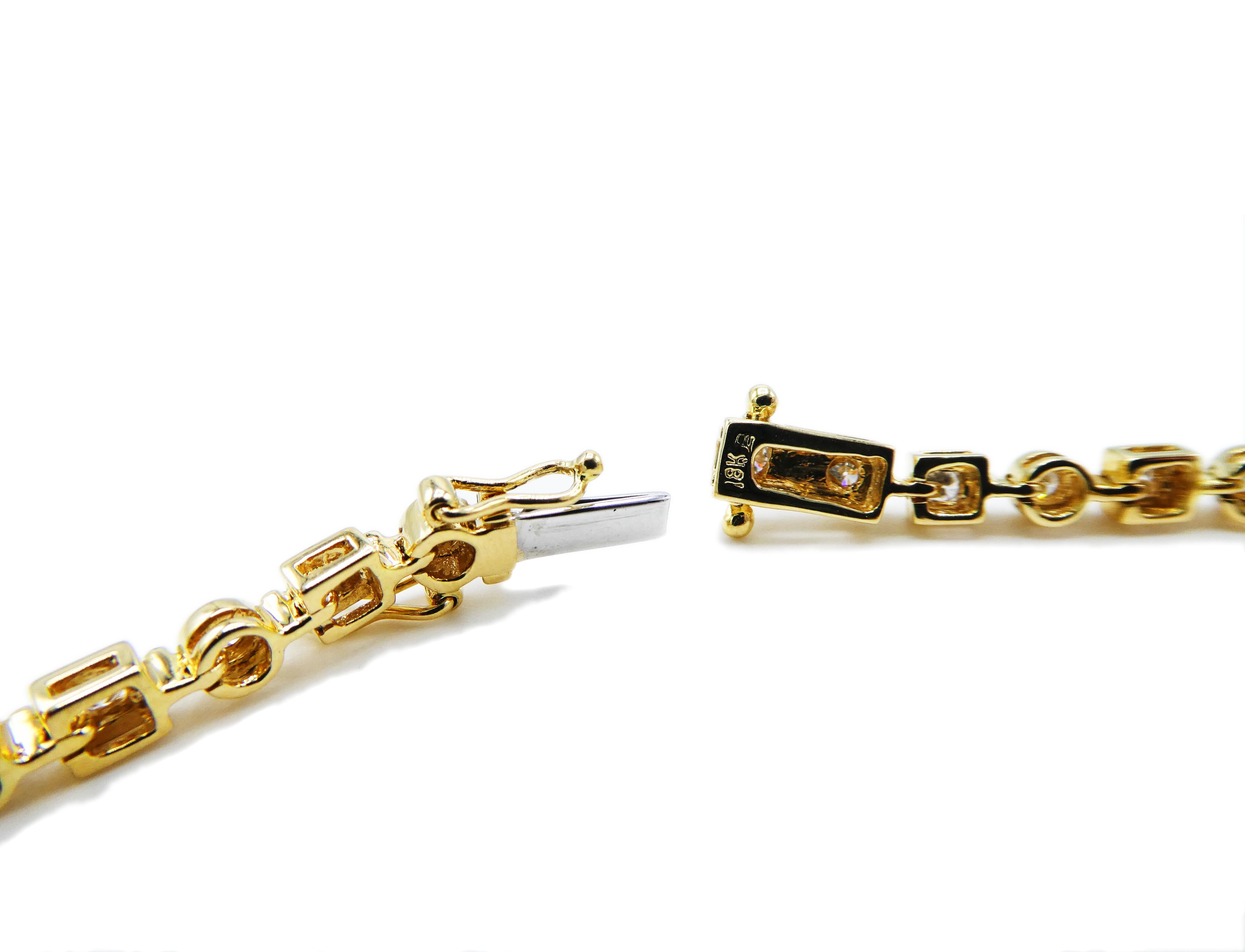 18 karat gold tennis bracelet
