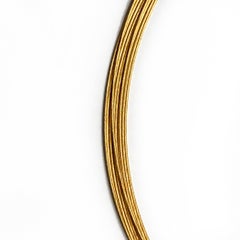 18 Karat Yellow Gold 10 Strands Wire Cable Contemporary Necklace 18 inches