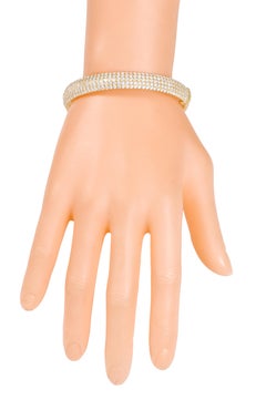 Bracelet tennis en or jaune 18 carats avec diamants taille brillant de 10,85 carats