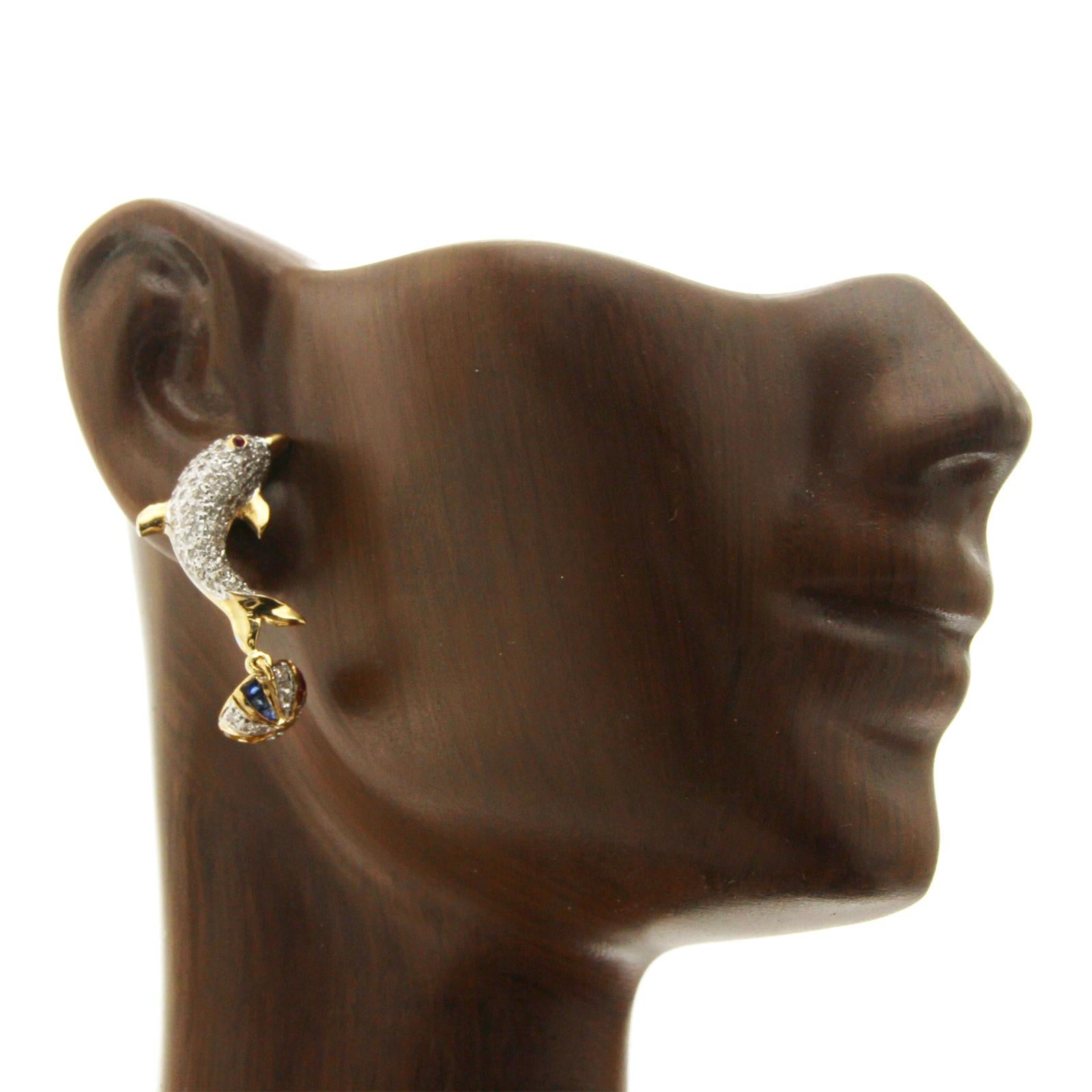 Type: Earrings
Height: 33 mm
Width: 14 mm
Metal: Yellow Gold
Metal Purity: 18K
Retail Price:$6450
Hallmarks: 750
Total Weight: 9.5 Grams
Stone Type: 1.10 CT G SI1 Diamonds 1.29 CT Multi Gemstone
Condition:Pre Owned
Stock Number: BL121