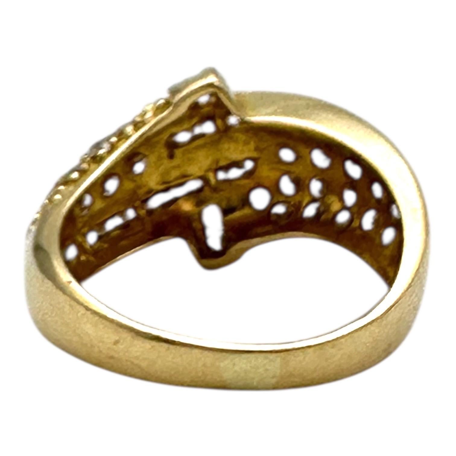 Bague dôme en or jaune 18 carats 1,30 ct de diamant Unisexe en vente