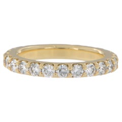 18 Karat Yellow Gold 1.34 Cttw Natural Diamond Eternity Band