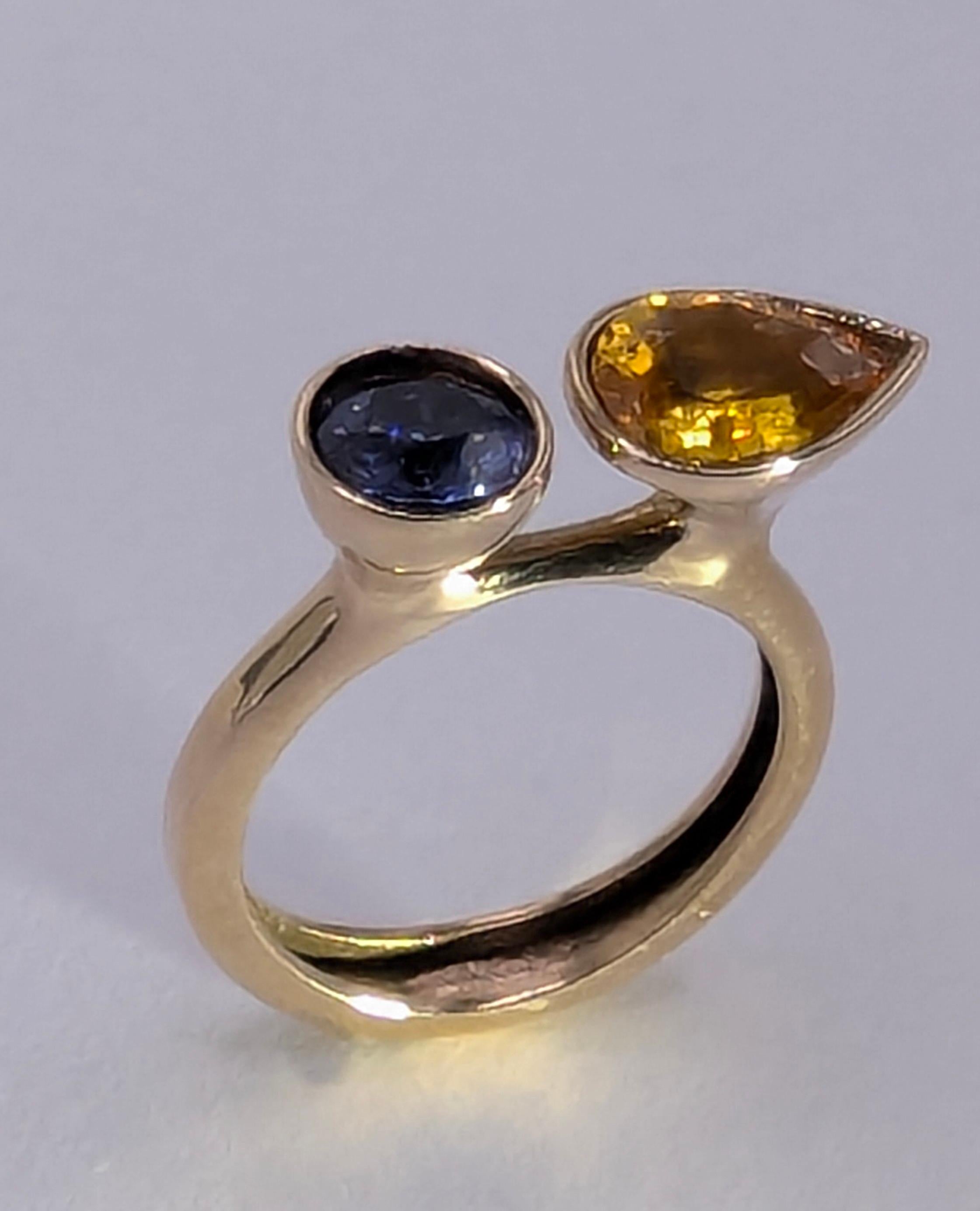 Tiffany Designer, Thomas Kurilla begins a new sculpture gemstone ring series. A fun shaped shank and excellent gems to compliment each other in this 2 stone ring. Gia reports available. 
Made to order, please allow 3-4 weeks. 

  