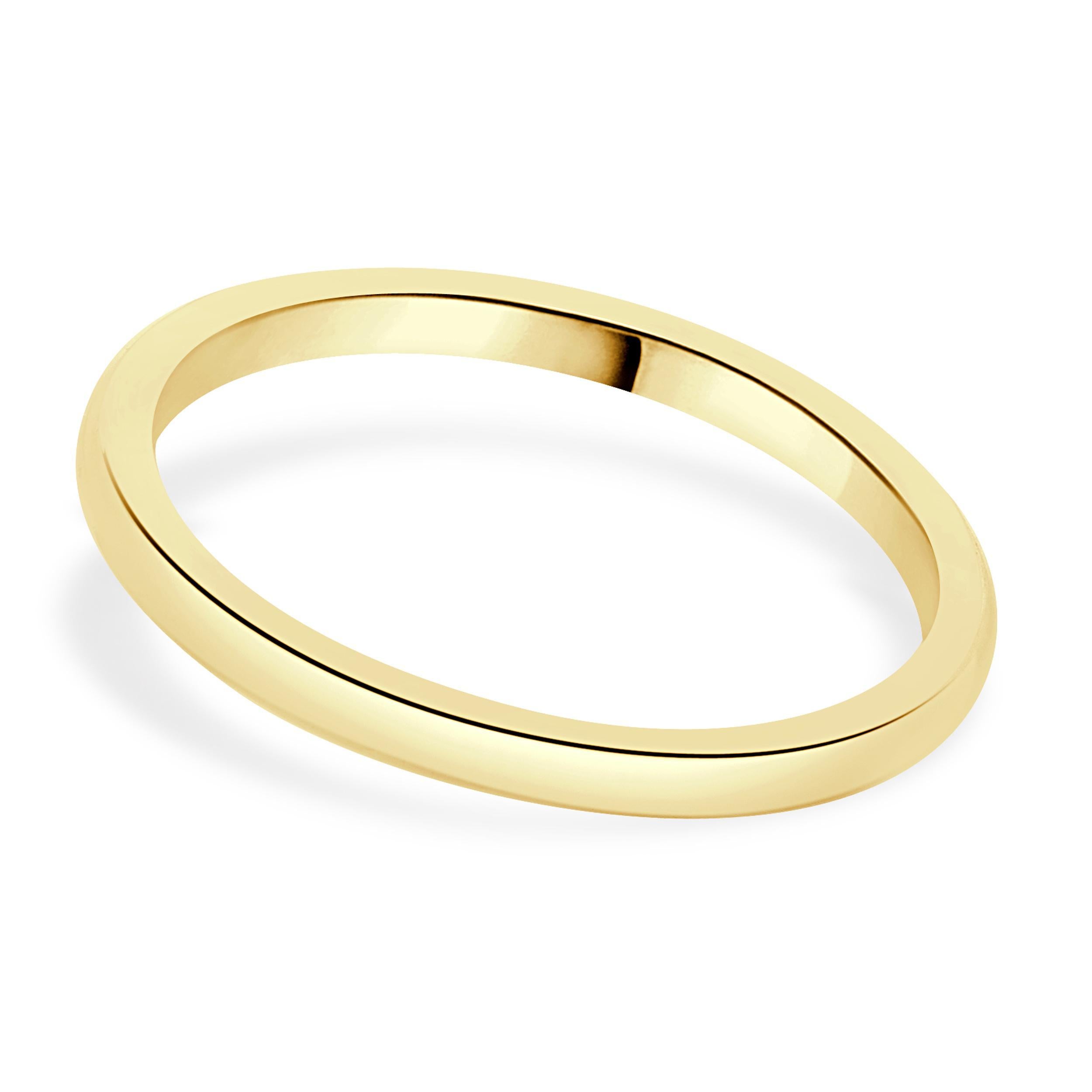 Designer: custom
Material: 18K yellow gold
Size: 8 complimentary sizing available 
Weight: 2.41 grams
