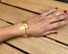 18 Karat Yellow Gold 1970s Cuff Bracelet, Argentina