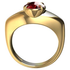 18 Karat Yellow Gold 1.98 Carat Ruby Sculpture Ring