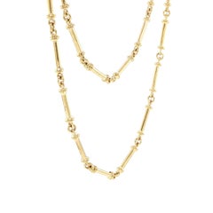 Collar de eslabones de oro amarillo de 18 quilates de 2,6 mm, 35 pulgadas