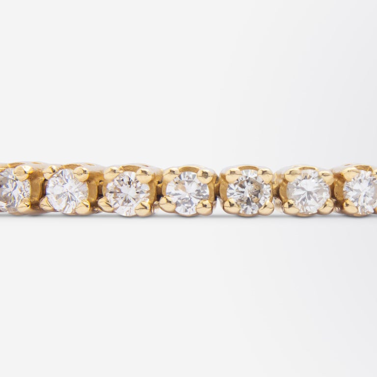 Bracelet Tennis En Or Blanc 18 Carats Avec Diamants 2,80 Carats - Neuf, Allemagne