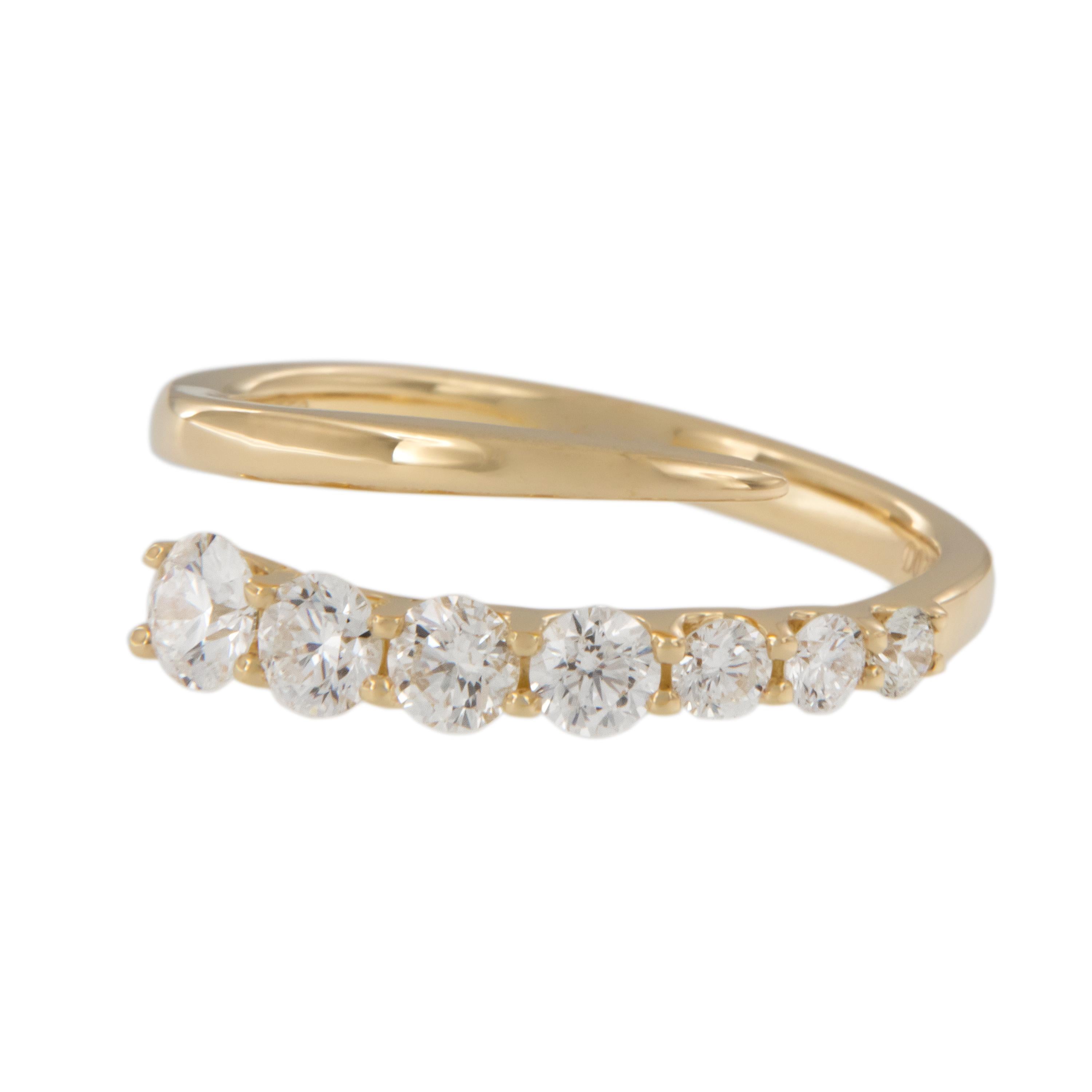Artisan 18 Karat Yellow Gold 3/4 Cttw Diamond Nail Ring