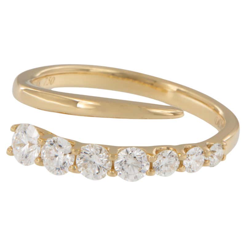 Sapphire Ruby Diamond 18 Karat Gold Snake Ring For Sale at 1stDibs