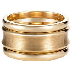 Minka, Yellow Gold 3 Band Statement Ring 