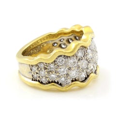 18 Karat Yellow Gold 3 Carat Diamond Estate Band Ring