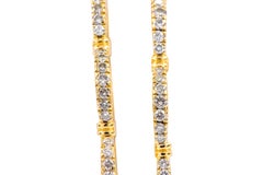 Bracciale Tennis in oro giallo 18 carati con diamanti a forma di cupola da 3,34 carati