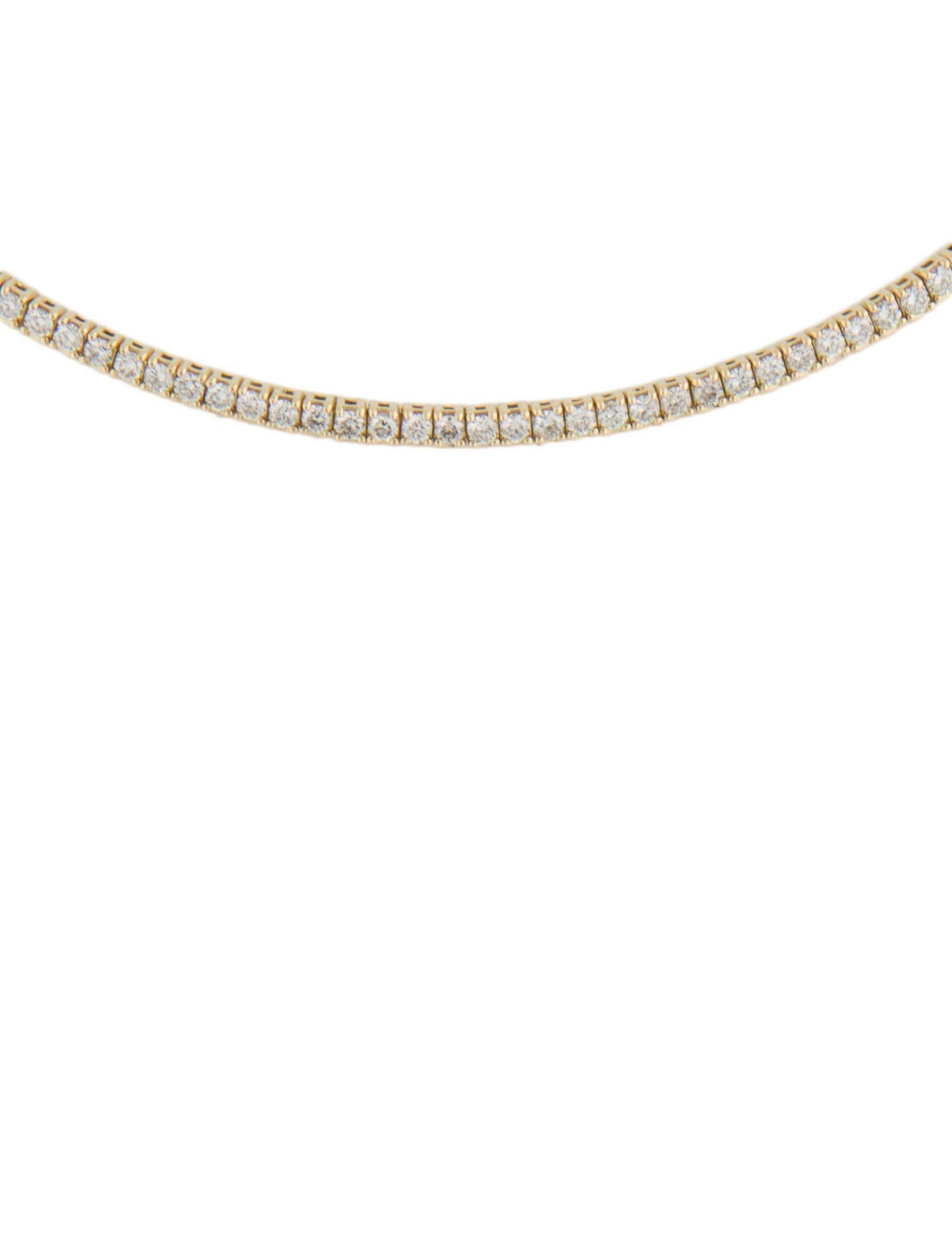 Collier ras du cou souple en or jaune 18 carats avec diamants de 3,56 carats Pour femmes en vente