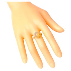 18 Karat Gelbgold 3,71 Karat Opal Solitär Ring