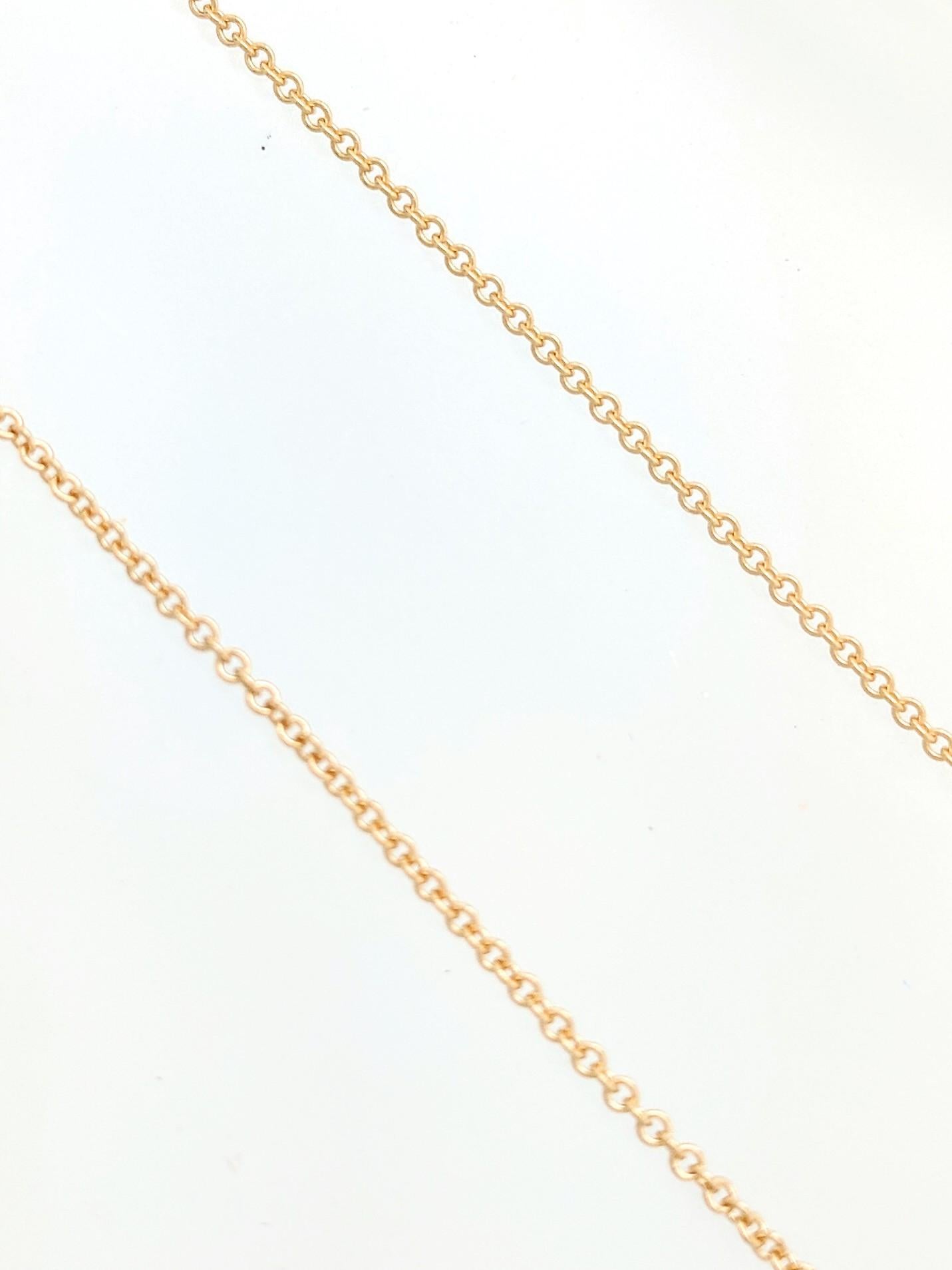 18 Karat Yellow Gold .47 Carat Diamond Pendant Necklace 2