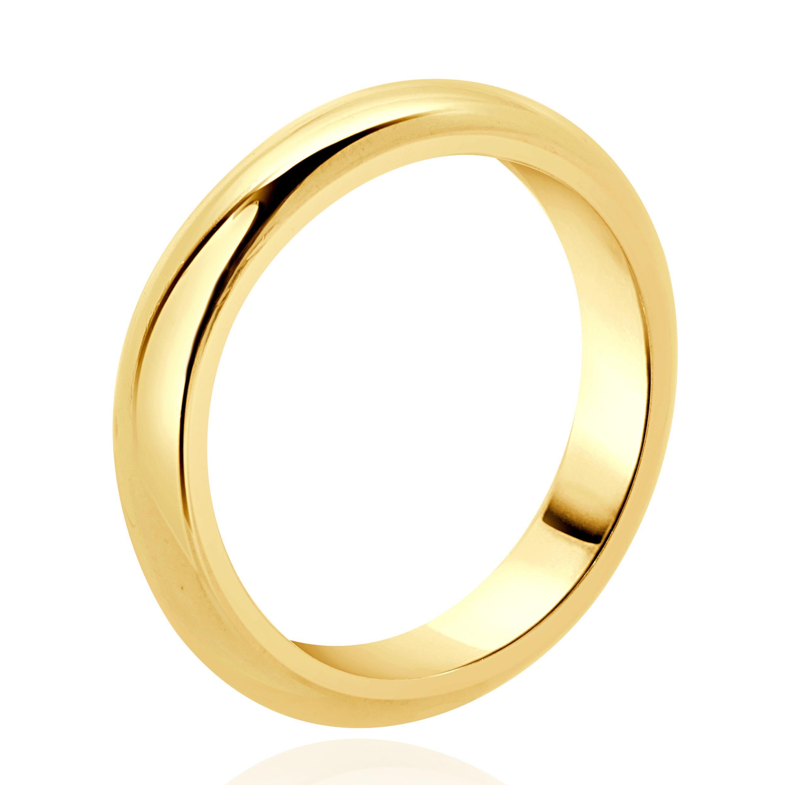Designer: custom
Material: 18K yellow gold
Dimensions: ring measures 4mm wide
Weight: 5.33 grams
Size: 6 (complimentary sizing available)

410-346