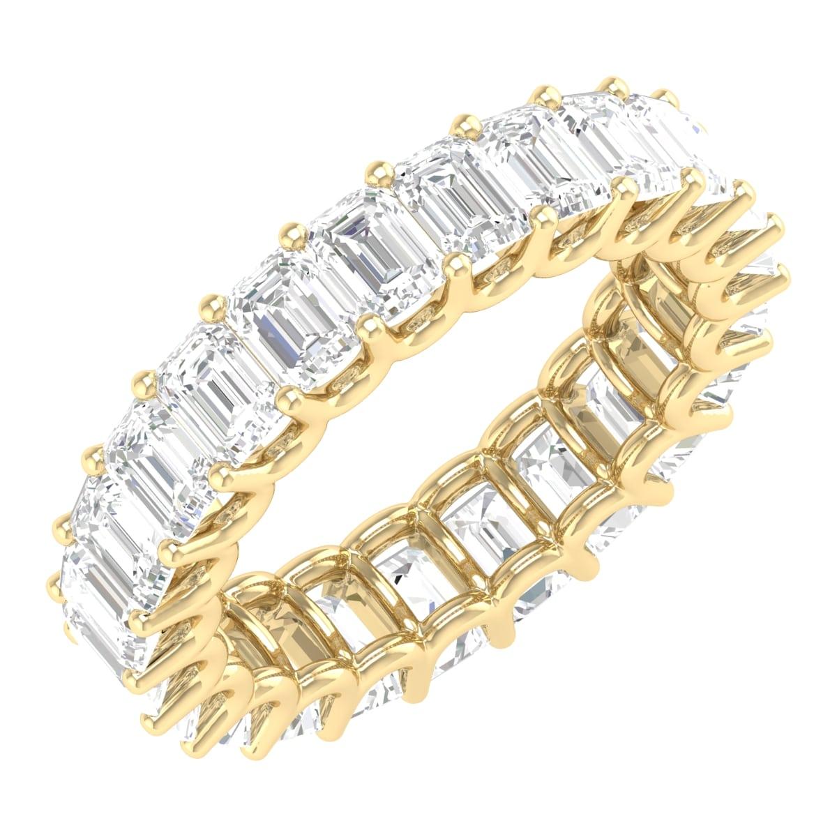 18 Karat Yellow Gold 5.39 Carat Diamond Solitaire Ring For Sale 1