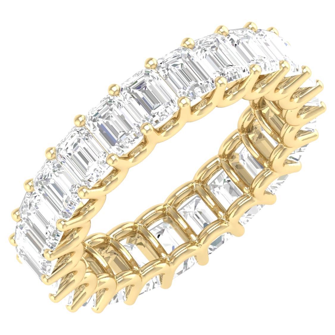 18 Karat Yellow Gold 5.39 Carat Diamond Solitaire Ring For Sale