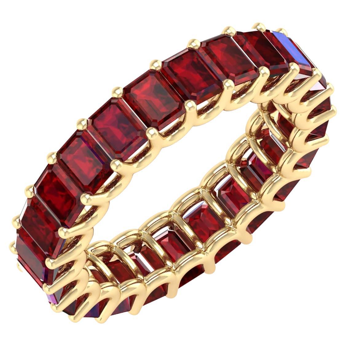 18 Karat Yellow Gold 5.39 Carat Ruby Solitaire Ring For Sale