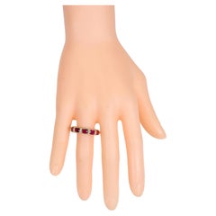 18 Karat Yellow Gold 6.40 Carat Ruby and Diamond Eternity Band Ring