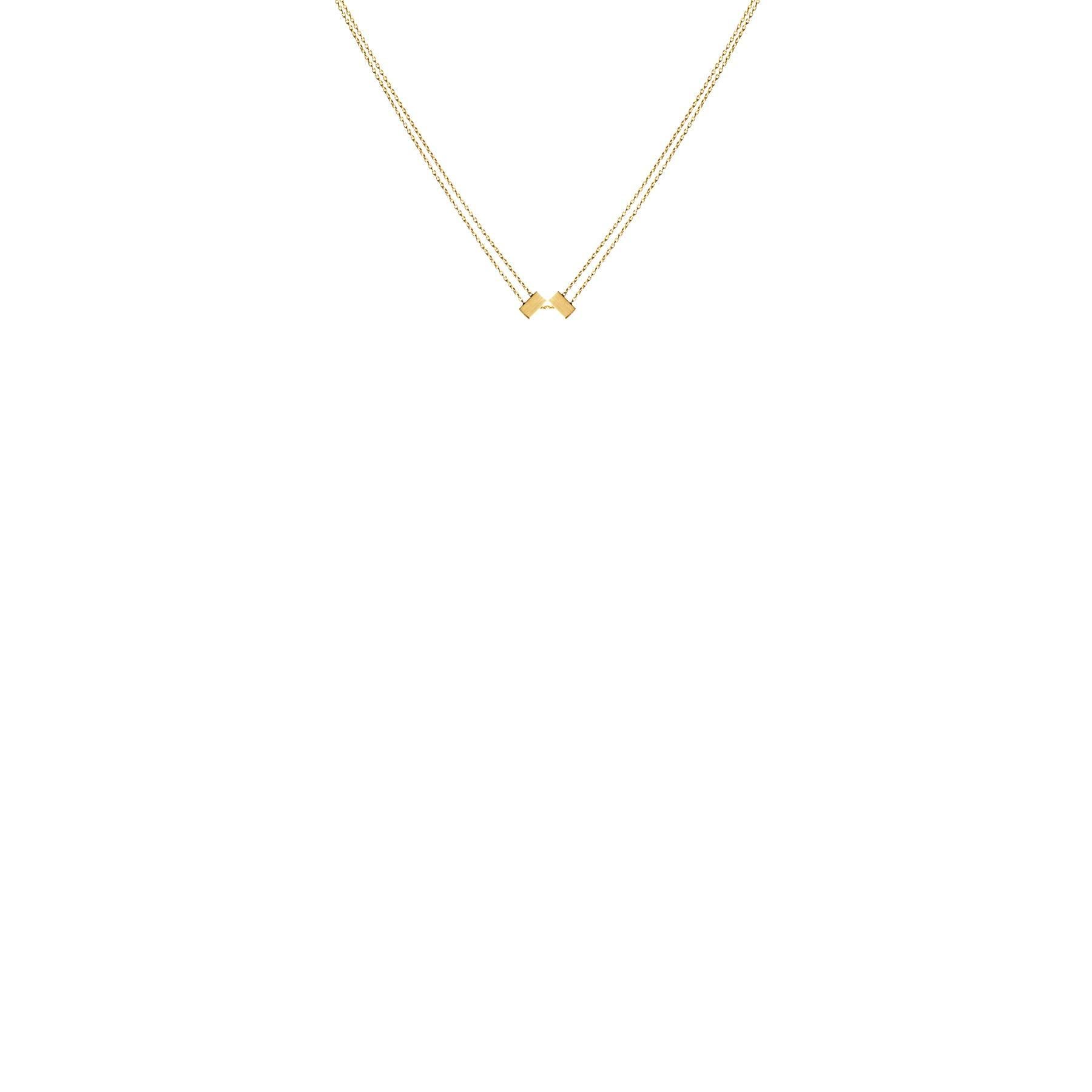18 Karat Yellow Gold Adjustable Cube Necklace In New Condition For Sale In Shibuya, Tokyo, JP