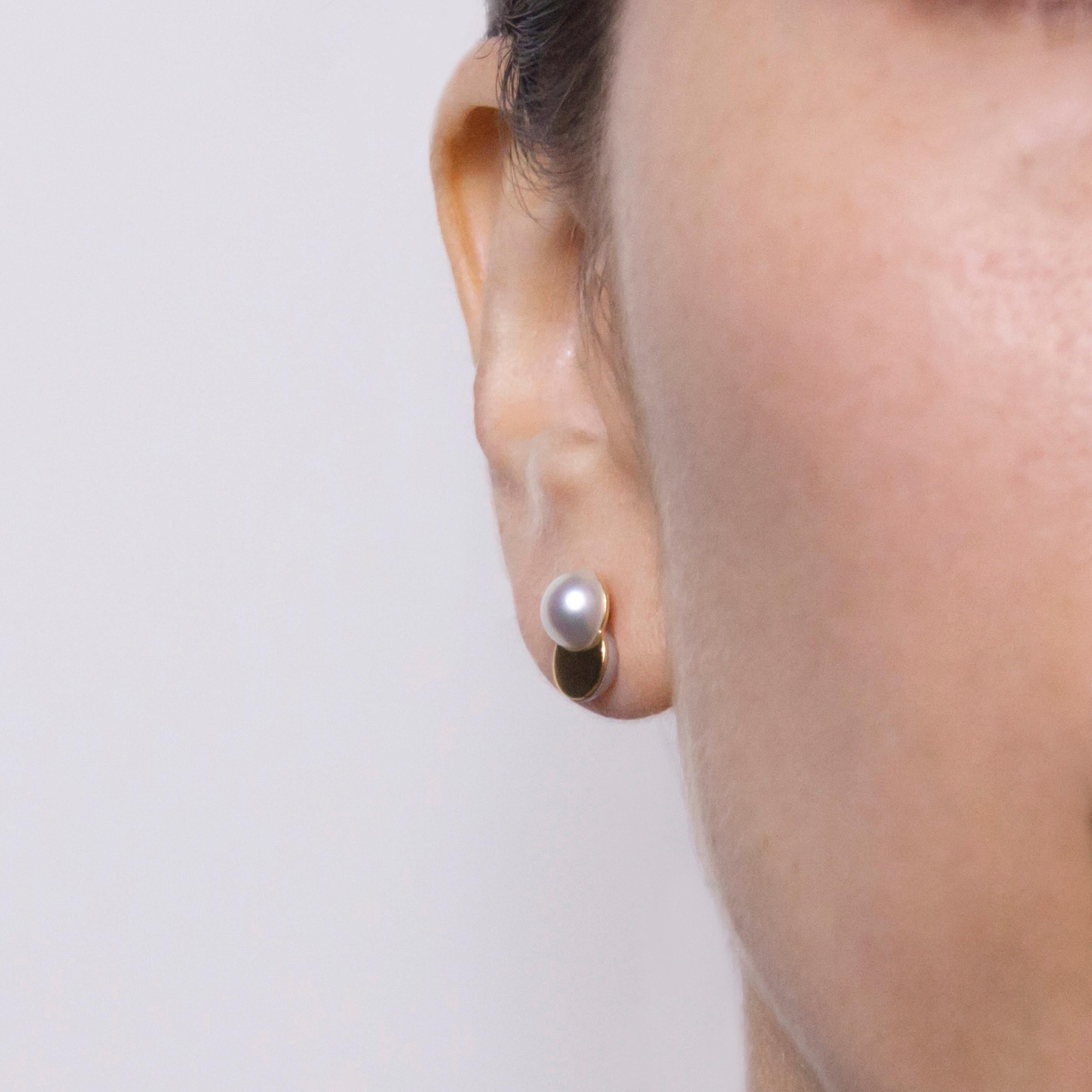 reversible earrings stud