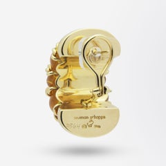 18 Karat Yellow Gold & Amber 'Shrimp' Earrings by Seaman Schepps