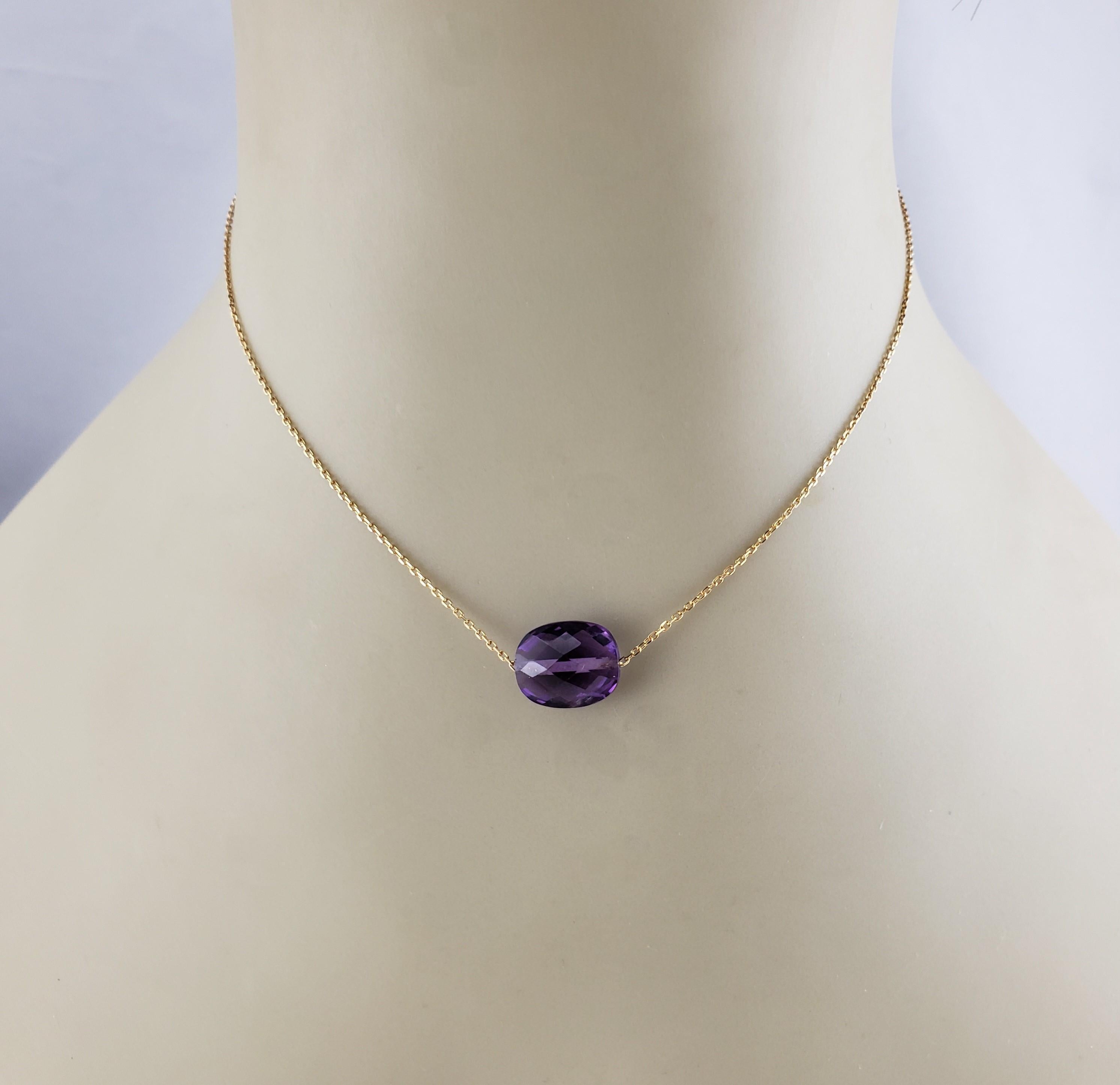 18 Karat Yellow Gold Amethyst Necklace #15947 For Sale 3