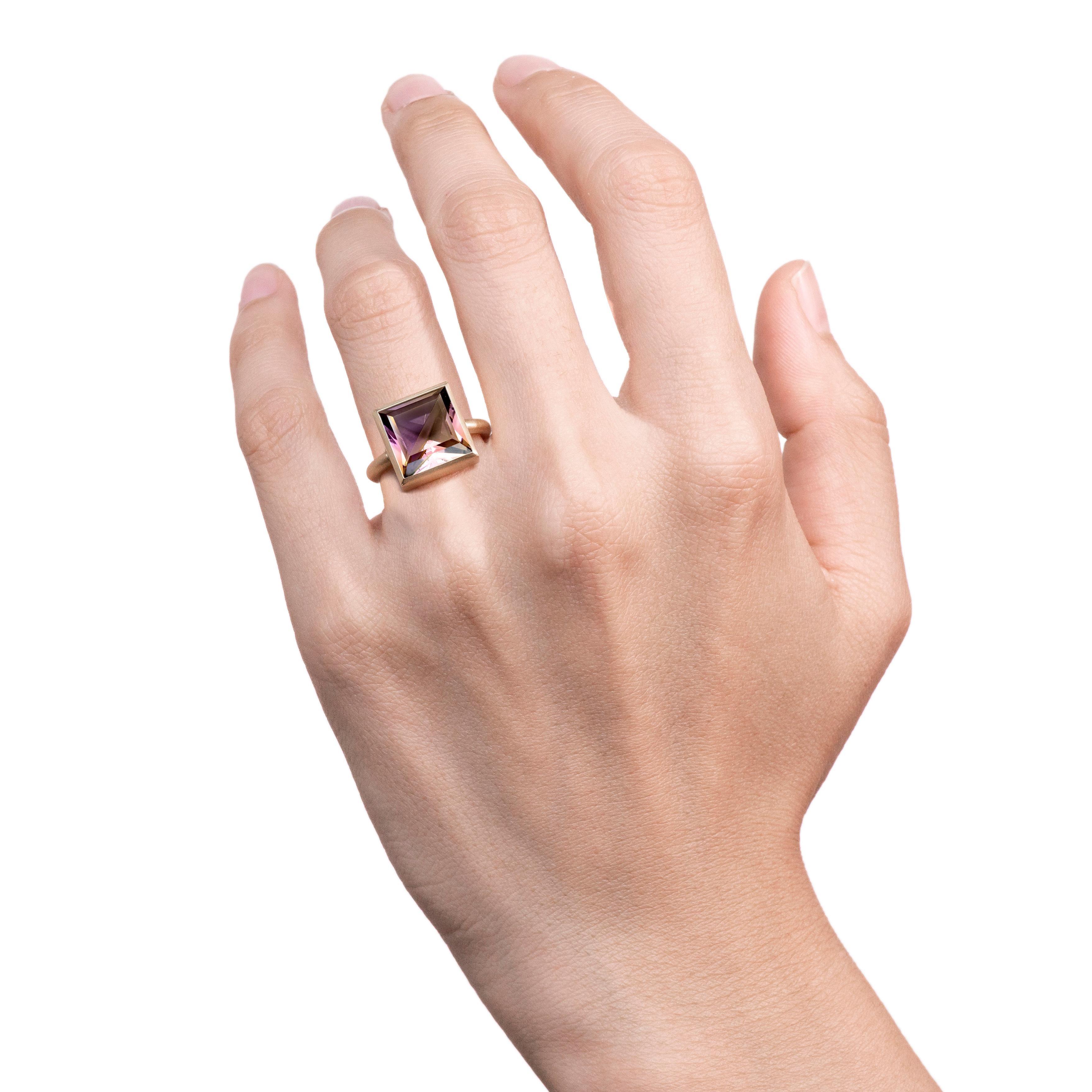 modern amethyst ring