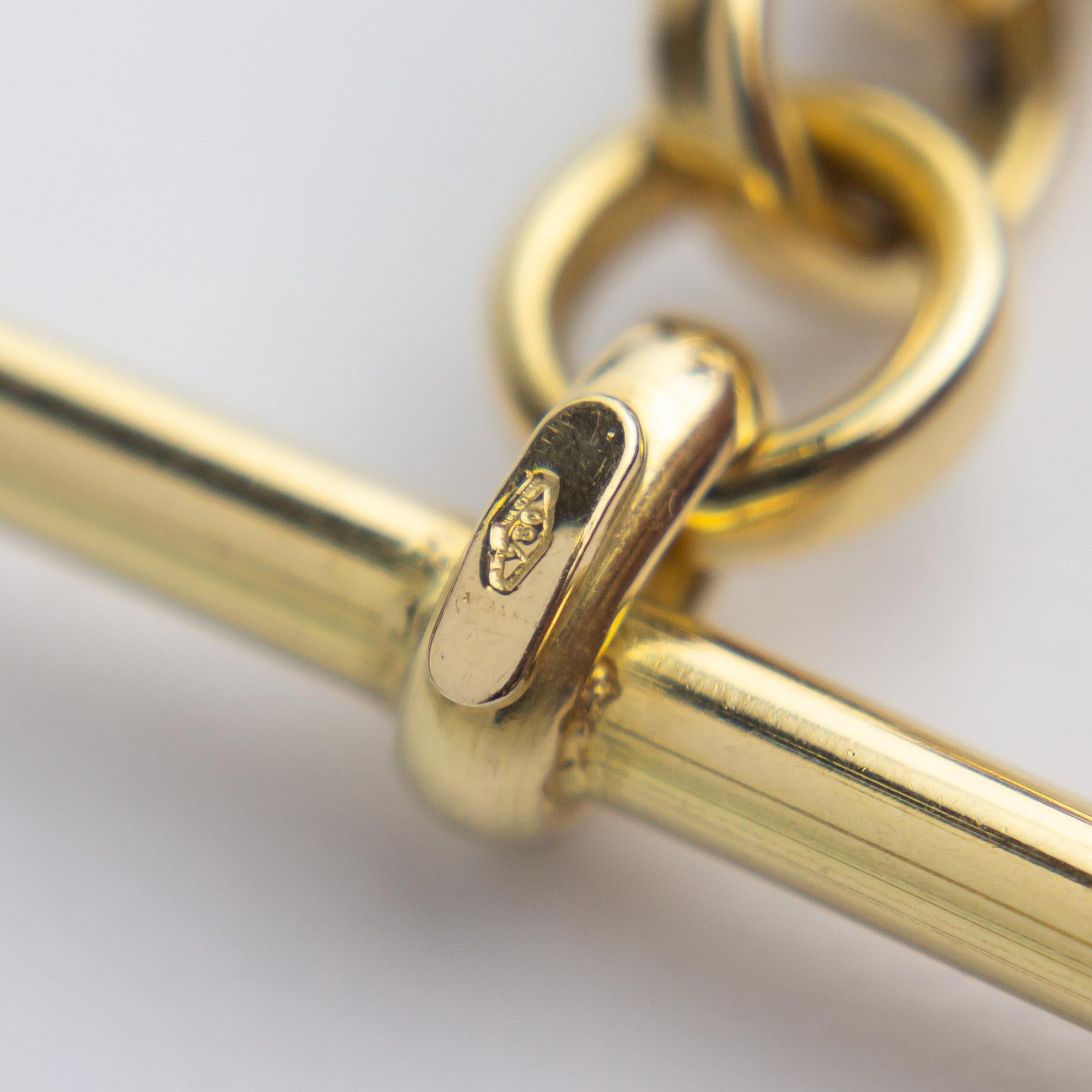 Bracelet à maillons ancre en or jaune 18 carats avec fermoir à bascule en vente 1