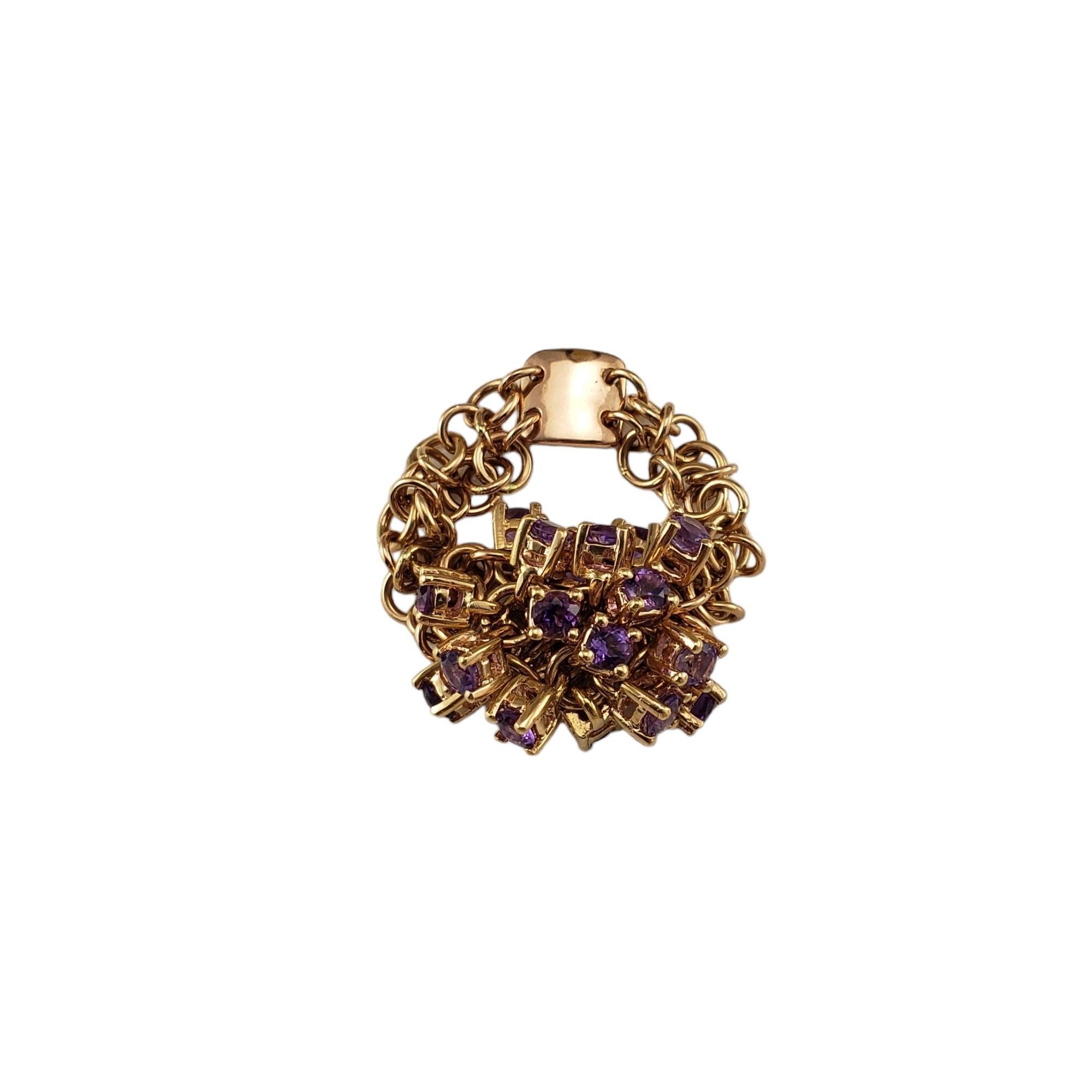 Anello a catena in oro giallo 18 carati e ametista misura 9

Questo delizioso anello in oro giallo 18 carati presenta 20 pietre ametiste rotonde incastonate in una catena dal design unico. 

Larghezza: 20 mm. Gambo: 7 mm.

Misura dell'anello: