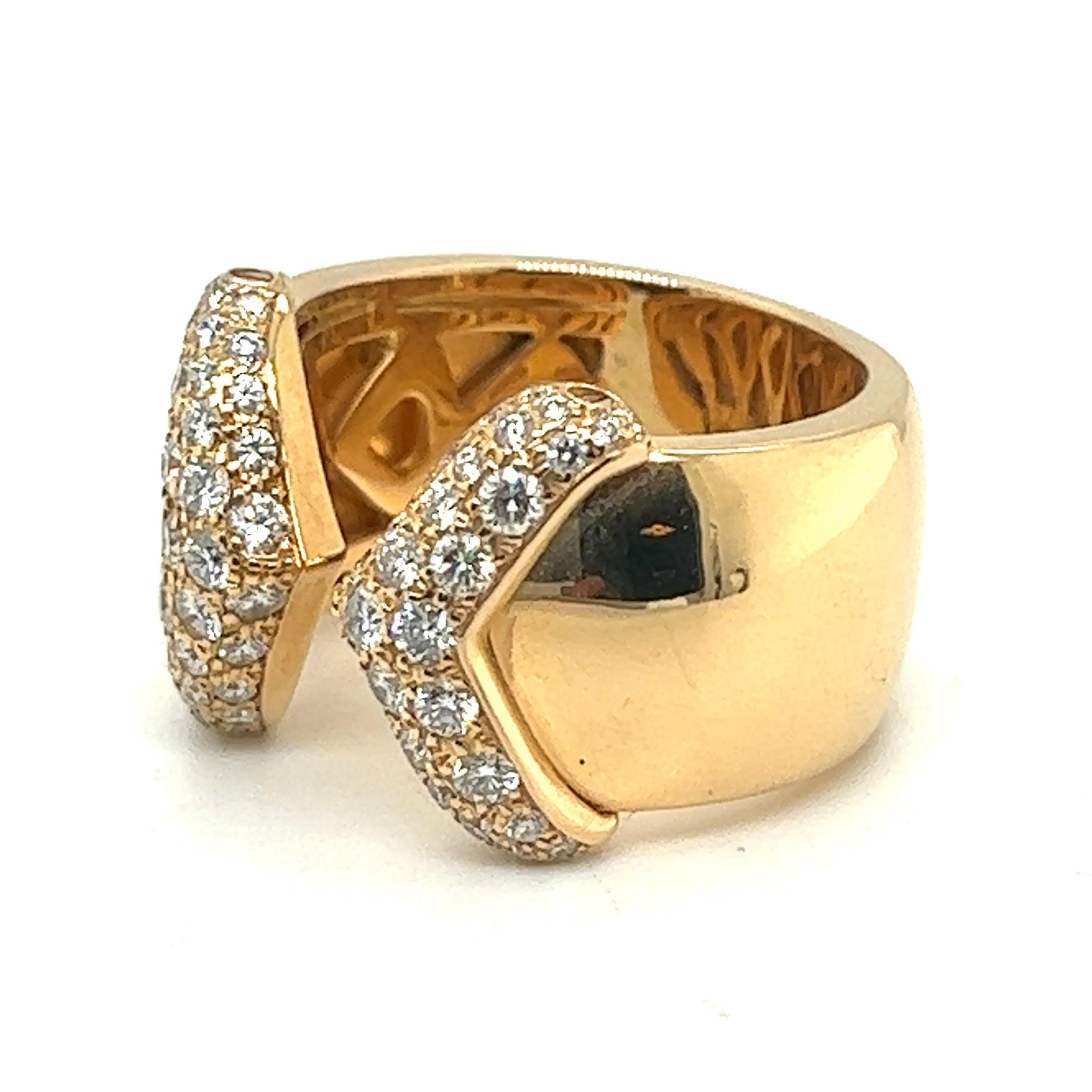 18 Karat Gelbgold-Diamantring mit Brillantschliff von Chopard (Moderne)