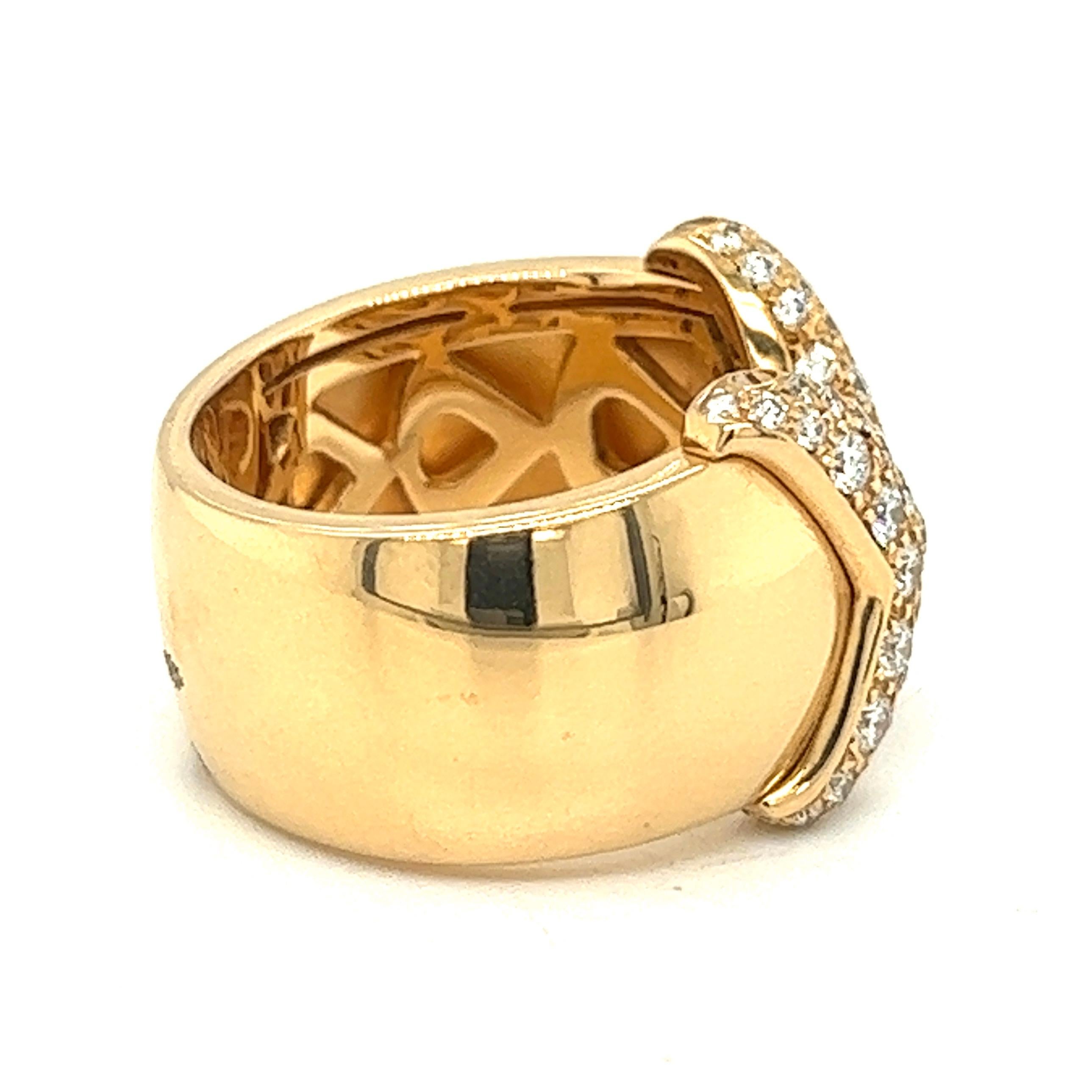 18 Karat Gelbgold-Diamantring mit Brillantschliff von Chopard im Zustand „Gut“ in Zurich, CH