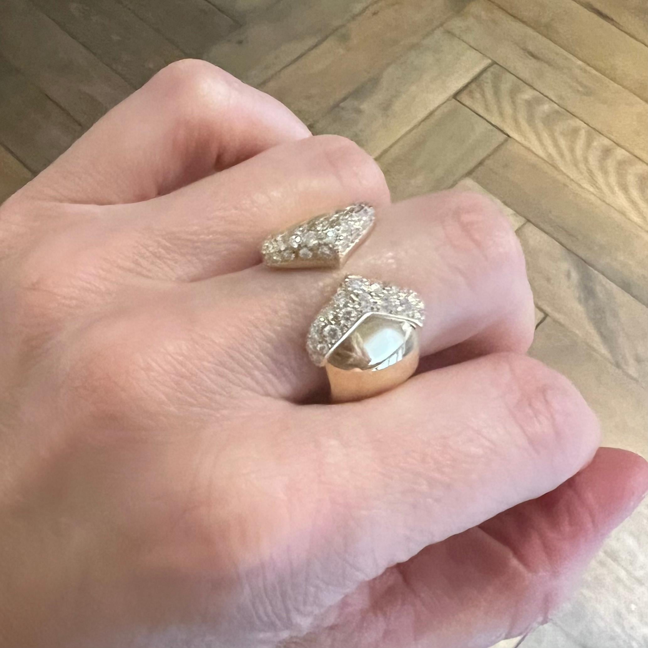 18 Karat Gelbgold-Diamantring mit Brillantschliff von Chopard 1