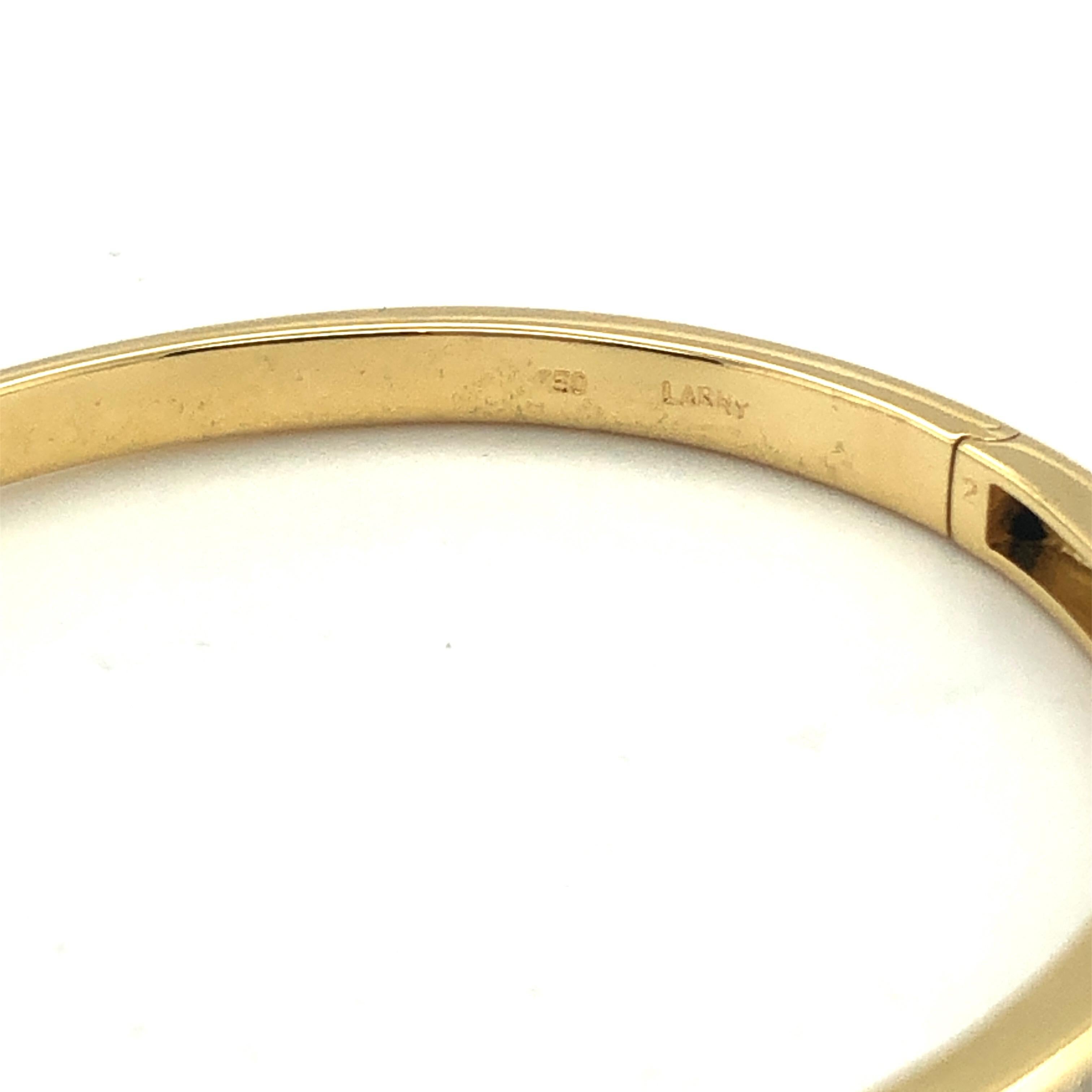 Armreif mit Scharnier aus 18 Karat Gelbgold und Diamanten im Brillantschliff 2