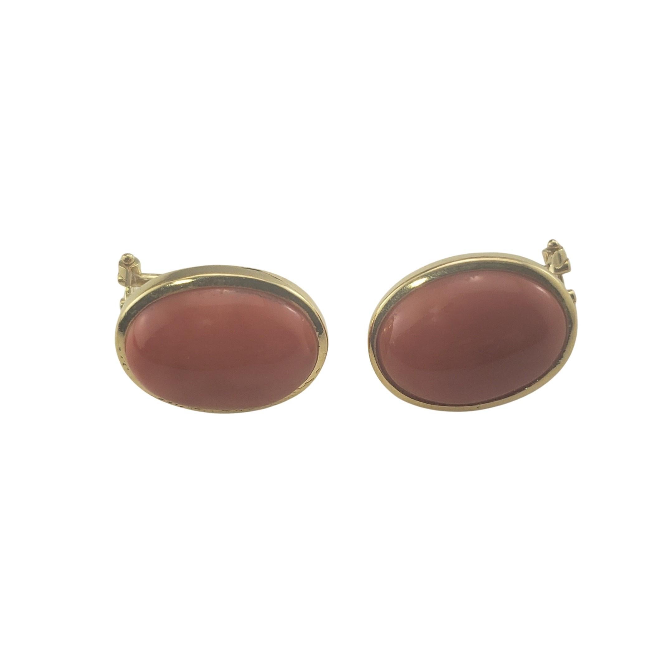 18 Karat Yellow Gold and Carnelian Earrings In Good Condition In Washington Depot, CT