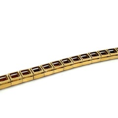 18 Karat Yellow Gold and Citrine Rivière / Tennis Bracelet