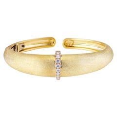 18 Karat Yellow Gold and Diamond 'AK Talisman' Cuff