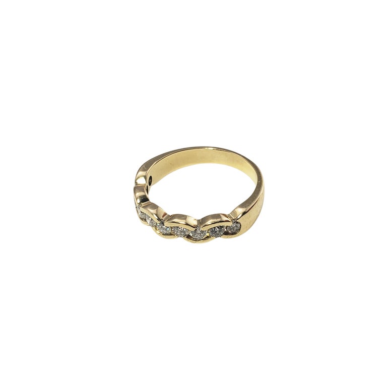 18 Karat Yellow Gold and Diamond Band Ring For Sale at 1stDibs
